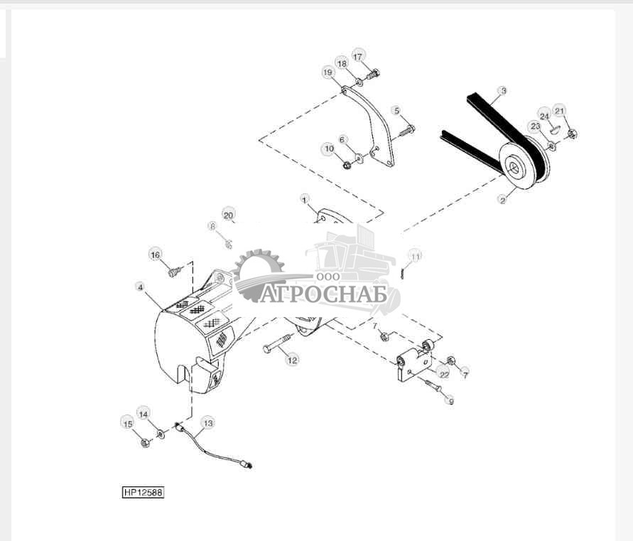 Alternator, Sheave And Belt (185 AMP) 